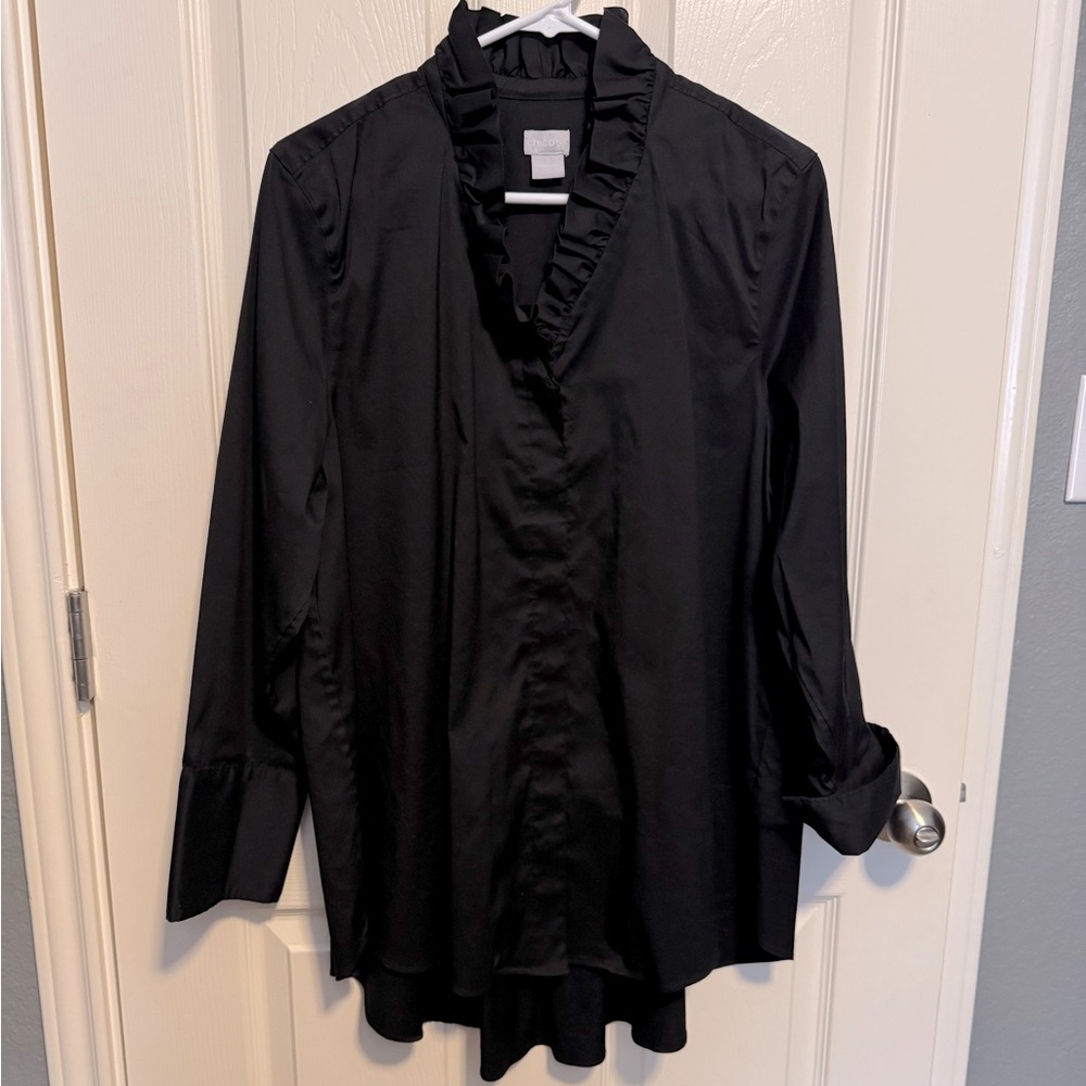 Chico's Ruffle Neck Drama Tunic